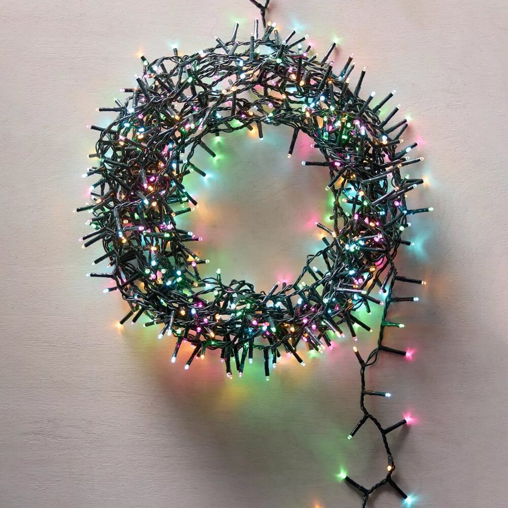 Anthropologie LED Compact Utility Light Strand, Multi Color